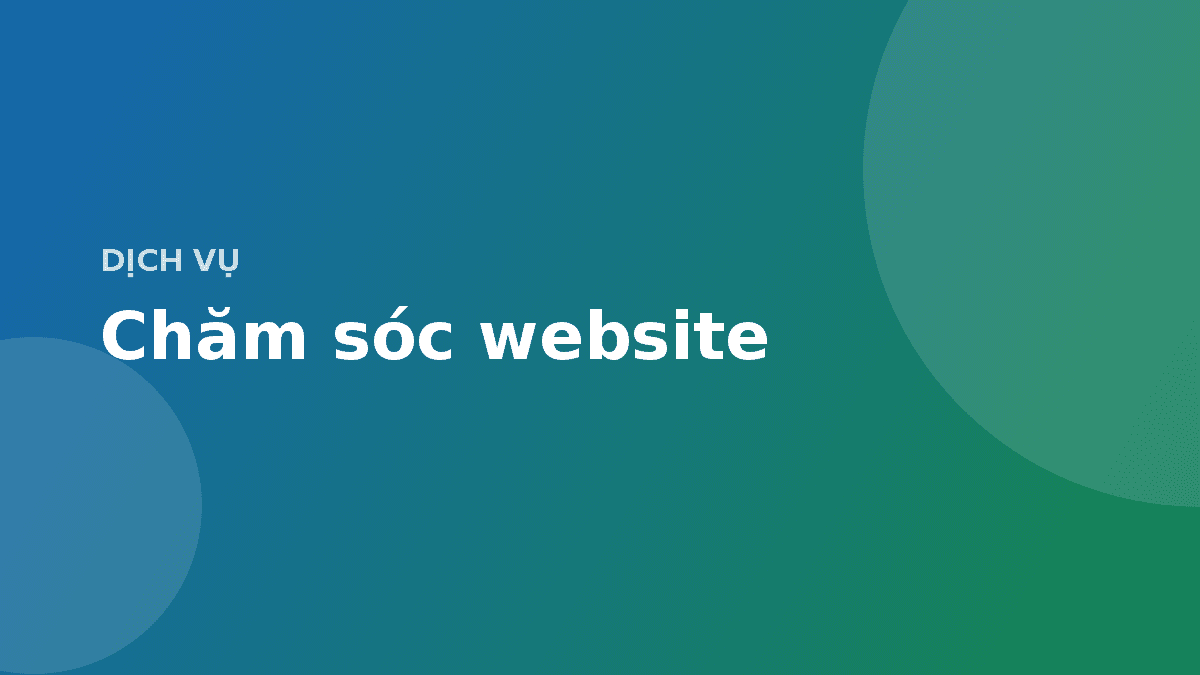 Chăm sóc website — ảnh minh hoạ